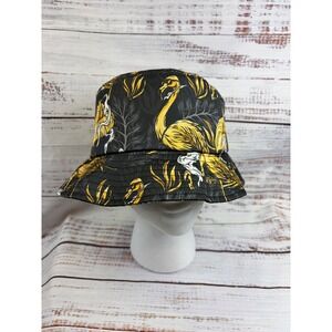 Jeeter Duo Golden Summer Unisex Satin Bucket Hat S/M Flamingo Black Gold
